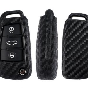 Audi Key Protective Cover- Carbon Silicone